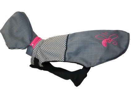 Kabat Huhubamboo šedá+ruzova 42cm