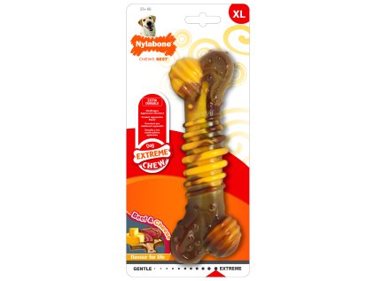 Hračka NYLAB Extreme Chew Texture Bone Steak&Cheese XL