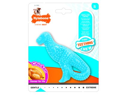 Hračka NYLAB Puppy Teething Dental Dino Chicken S