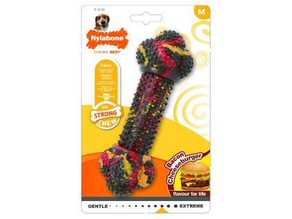 Hračka NYLAB Strong Chew Bacon Cheeseburger M