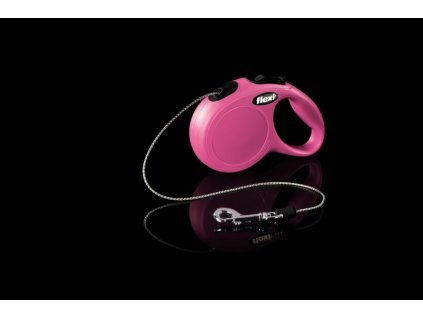 Flexi New Classic S - lanko 5 m/12 kg ružové