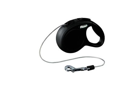 Flexi New Classic S snura 8m/12kg cerna