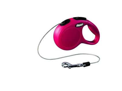 Flexi New Classic M snura 8m/20kg cervena