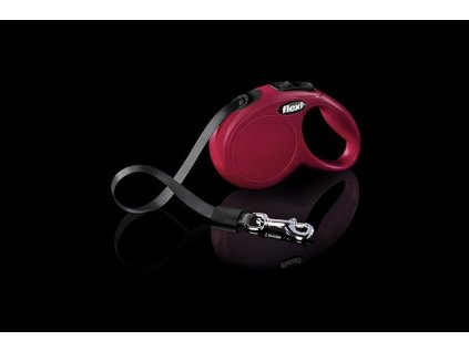 Flexi New Classic S - lanko 5 m/15 kg červené