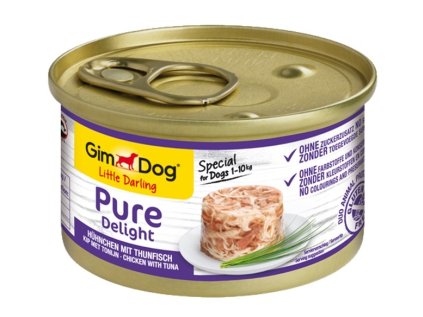 Konzerva GIMDOG PURE DELIGHT kura s tuniakem 85 g
