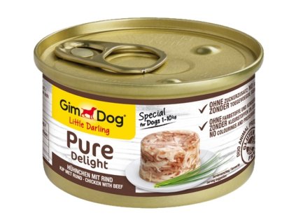 Konzerva GIMDOG PURE DELIGHT kura s hovädzím 85 g