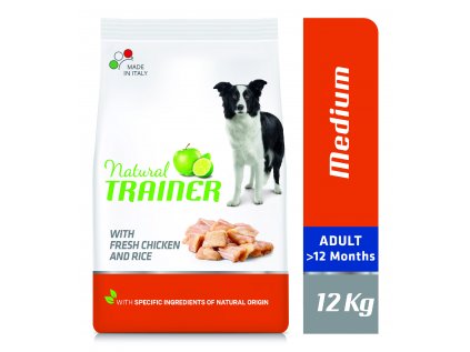 Natural Trainer Medium Adult čerstvé kura 12kg