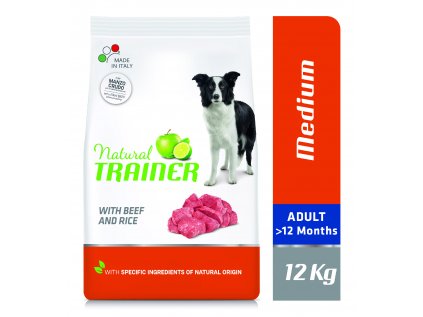 Natural Trainer Medium Adult hovädzie a ryža 12 kg