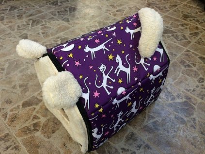 Búda Huhubamboo fialová L 45x45x40 cm