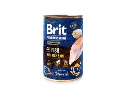 18417 konzerva brit premium by nature fish with fish skin 400g