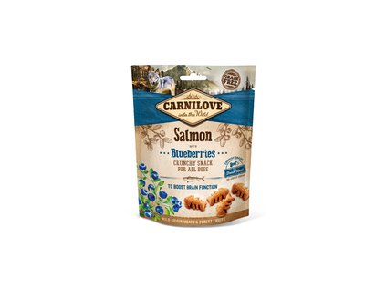 18624 carnilove dog crunchy snack salmon blueberries meat 200g