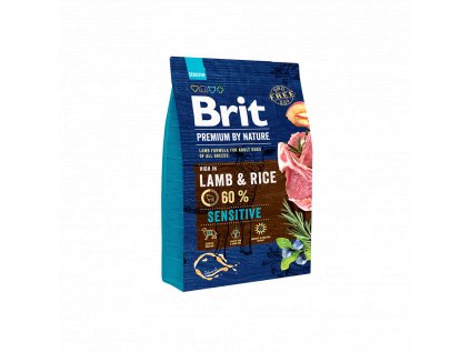 18696 brit premium by nature sensitive lamb 3kg
