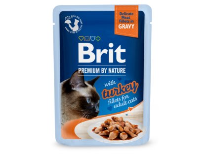 Kapsička Brit Premium Cat Delicate Fillets in Gravy with Turkey 85 g