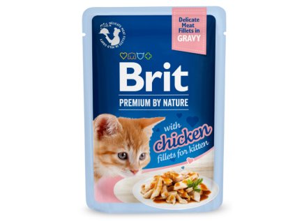 Kapsička Brit Premium Cat Delicate Fillets in Gravy with Chicken for Kitten 85g