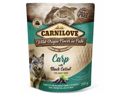 Kapsička Carnilove Dog Paté Carp with Black Carrot 300 g