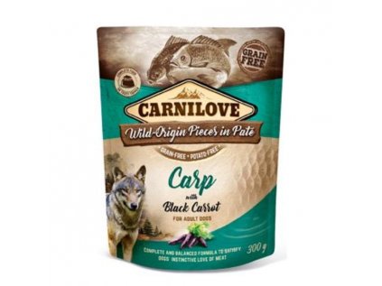 18828 kapsicka carnilove dog pate duck with timothy grass 300g