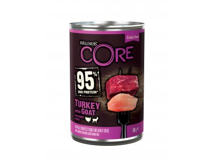 19506 konzerva wellness core 95 dog krocan a koza 400g