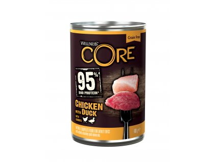 19509 konzerva wellness core 95 dog kure a kachna 400g