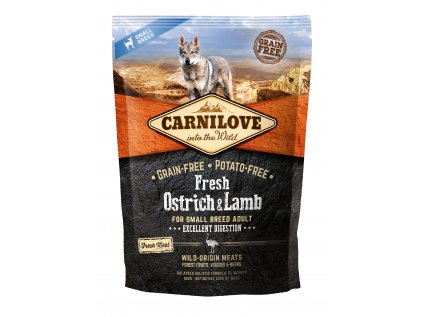 19722 carnilove dog fresh ostrich lamb for small breed 1 5kg