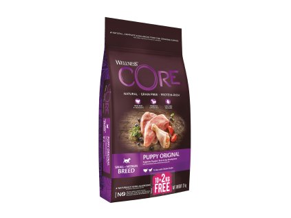 Wellness Core Dog Puppy Small/Medium Breed morčacie a kuracie 10+2kg