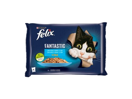 Kapsička Felix Fantastic multipack losos a platesa v želé 4 x 85 g