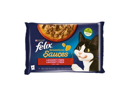 Kapsička FELIX Sensations Sauce Surprise multipack kruta+slan. a jehn.+zver. v om. 4x85g