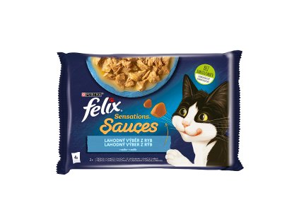 Kapsička FELIX Sensations Sauce Surprise multipack treska+rajce a sardinky+mrkev v om. 4x85g