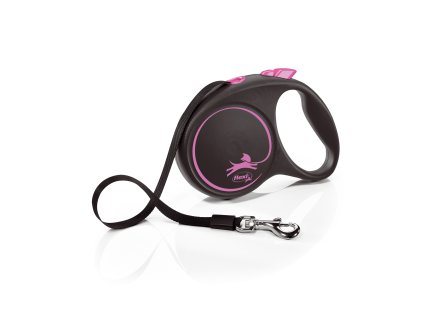 Flexi Black Design L páska 5 m/50 kg ružové