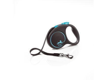 Flexi Black Design S páska 5m/15 kg svetlo modrá