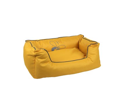 Huhubamboo kanape L žlto sivé