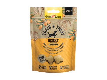 GimDog Train & Treat Hmyz & rakytník 125 g
