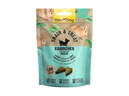 GimDog Train & Treat králik s mätou 125g
