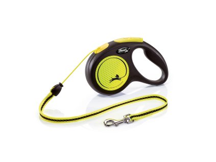 Flexi New neon M lanko 5 m/ 20 kg žlté