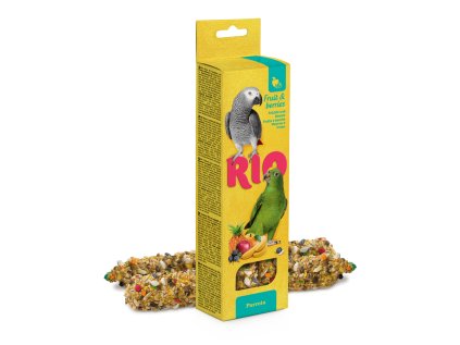 RIO tyčinky pre veľké papagáje s ovocím 2x 90 g