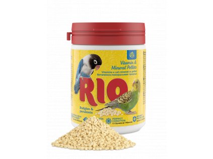 RIO vitamínové a minerálne pelety pre andulky a stredné papagáje 120 g