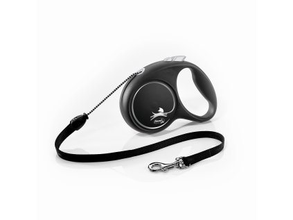 Flexi Black Design M lanko 5 m/20 kg strieborné