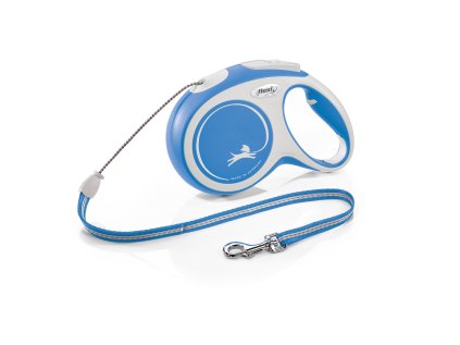 Flexi New Comfort M lanko 8 m/20 kg modré