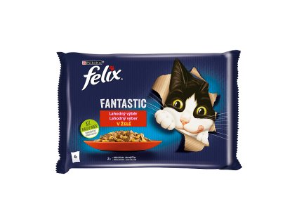 Kapsičky Felix Fantastic multipack králik a jahňa v želé 4 x 85 g