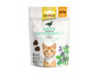 Gimcat CrunchySnacks kačica s Catnipom  50g