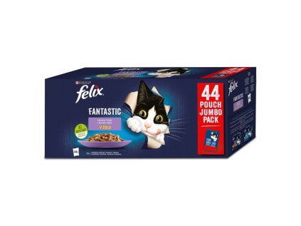 Felix Fantastic hovädzie, kuracie, losos, tuniak v želé 44 x 85 g
