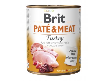 konzerva Brit Pate & Meat Turkey 800 g