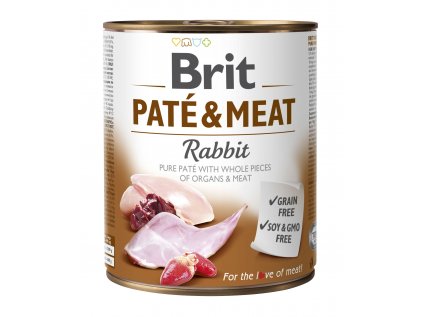 konzerva Brit Pate & Meat Rabbit 800 g