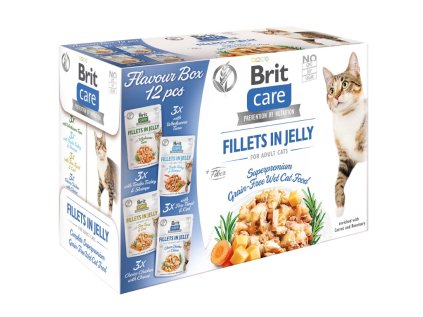Brit Care Cat Flavour box Fillet in Jelly, 4x 3 pcs. (12x 85 g)