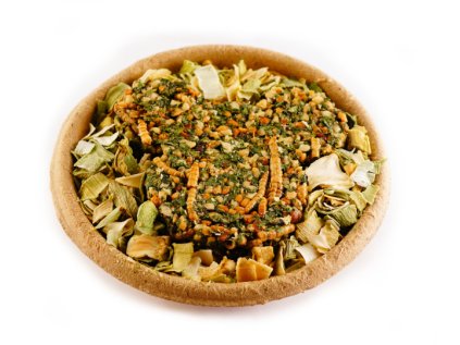 HamStake pochúťka s múčnymi červami a zeleninou