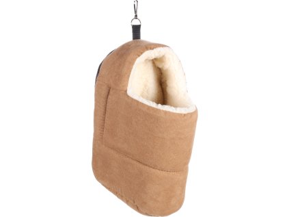 FLAMINGO odpočívadlo pre fretky HOUSE BROWN SUEDE LARGE