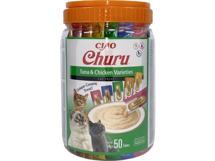 Churu cat mäsové pyré mix - tuniak, kura 700g