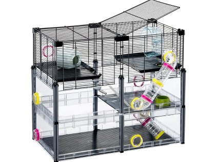 Ferplast MULTIPLA HAMSTER CRYSTAL viacposchodová modulárna klietka pre škrečky a myši