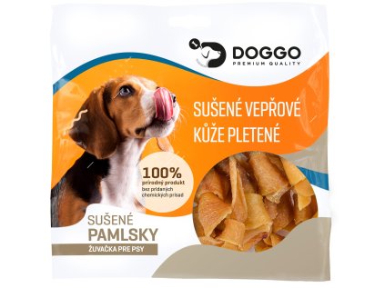 Doggo kože bravčové sušené pletené 250g