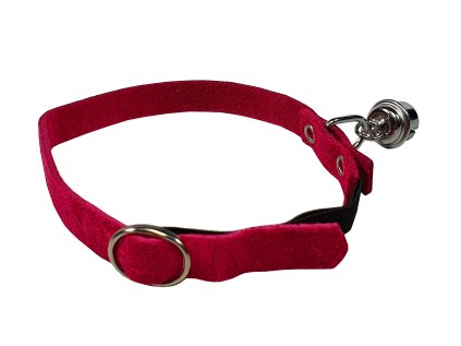 HUHUBAMBOO obojok CAT semišový 1x30 cm, fuchsia