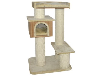 CATGATO skrabadlo Bamboo Residence bezove 126cm